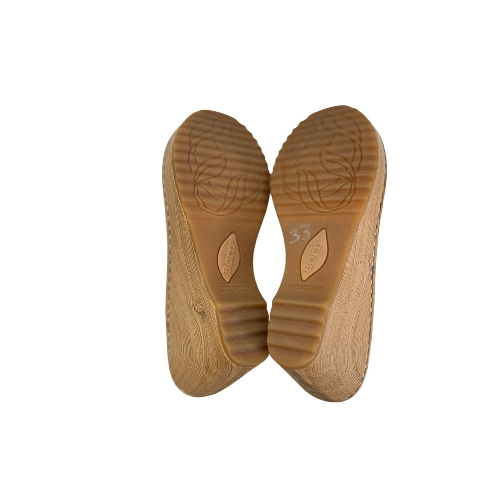 Born Natalie Suede Wedge Clog Mules Tan Camel Size‎ 7M - Picture 8 of 9